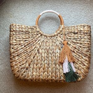 a new day Raffia Beach Tote